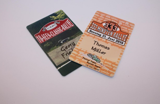 Das Pascal Kapp Rallye Team – Namensschild bzw. Badge